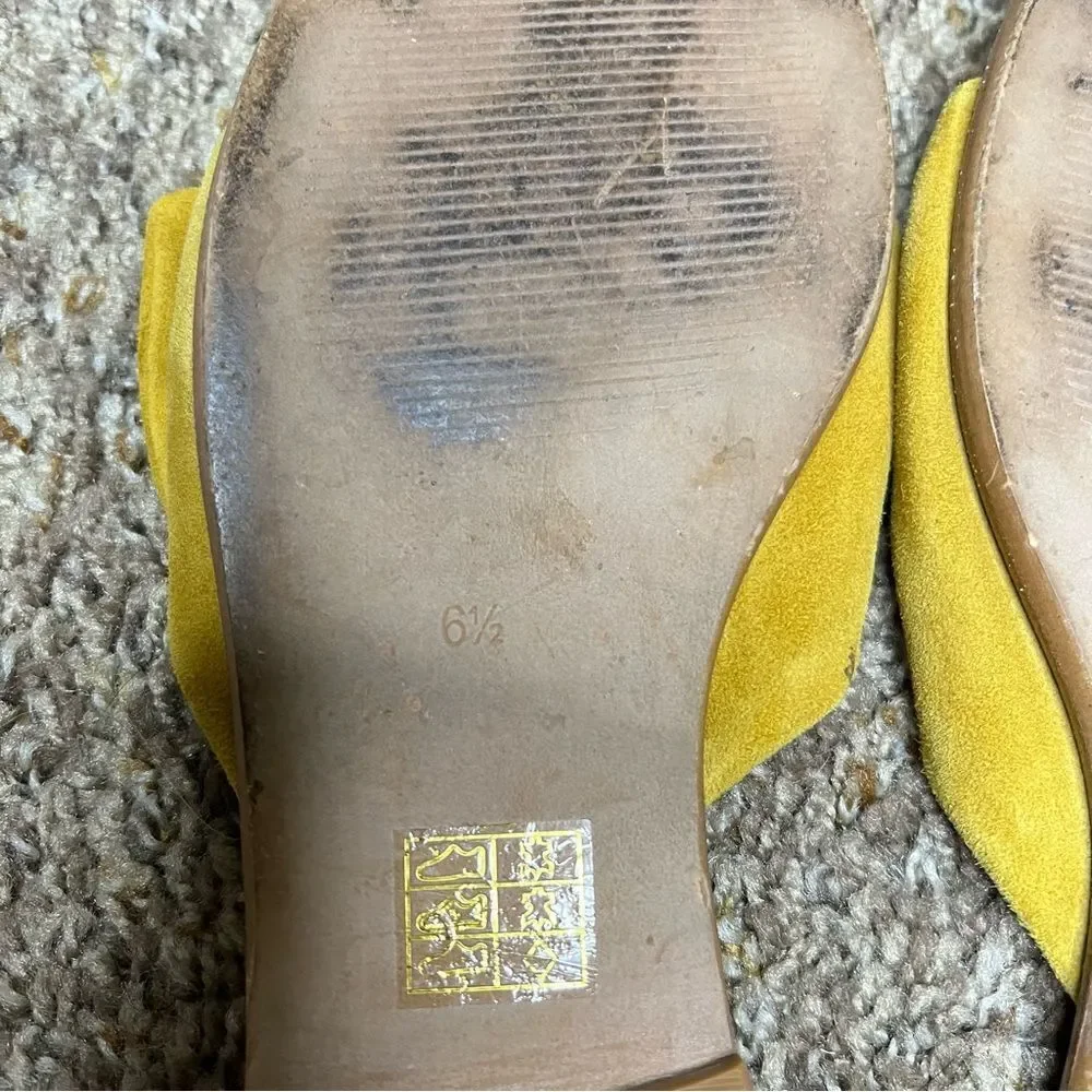 Madewell Nadia Half‎ Bow Slide Sandals Yellow Size 6.5